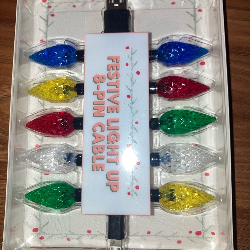 FINAL DROP 🚨 NIB IPhone Christmas lights charger usb plug